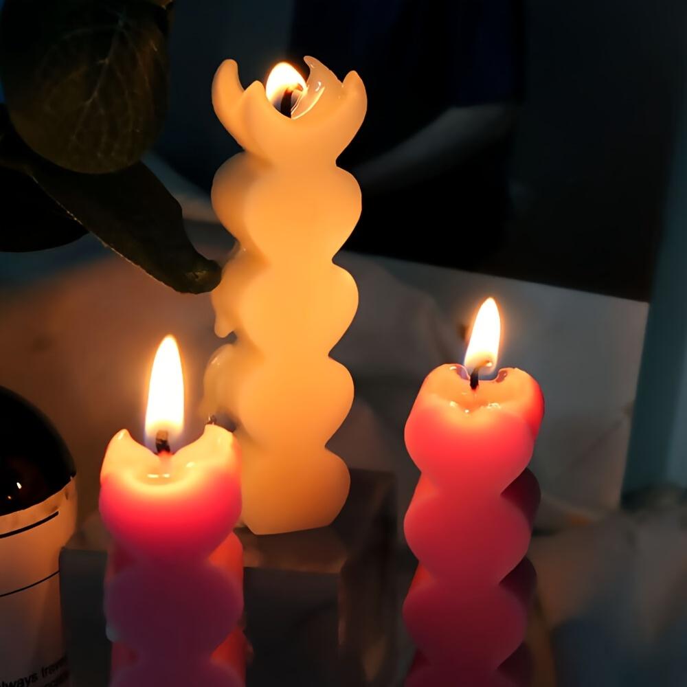 3pcs DIY Drip Glue Mold 5-in-1 Love Candle Silicone Mold New Product Atmosphere Candle Atmosphere