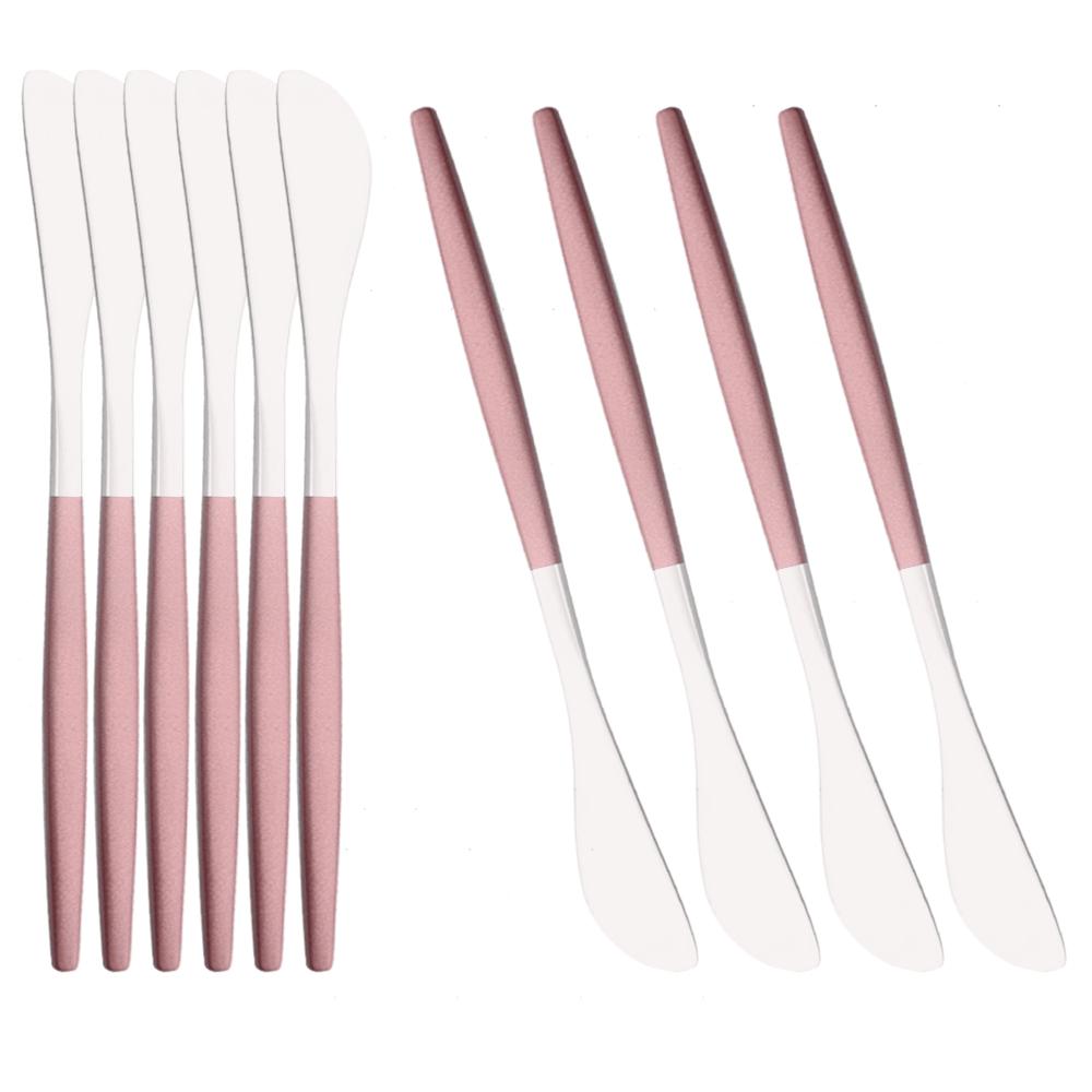 Нож для масла из нержавеющей стали, черный, золотой, 10 шт., ножи для сыра, десерта, джема, крема, лопатка для сыра, столовые приборы, инструменты для десерта