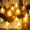 1pc Battery-Powered LED Crystal Flameless Tea Candle Light for Parties, Home Decor,Christmas Decorations