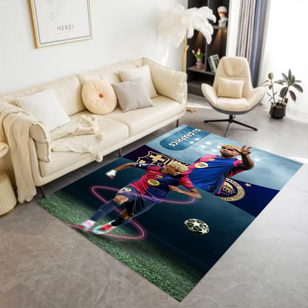 Lamine Yamal's Barcelona Debut Floor Mat Design for Study room Playrooms Dining Room Hallway Anti-slip Rug Office home decor Best for Christmas