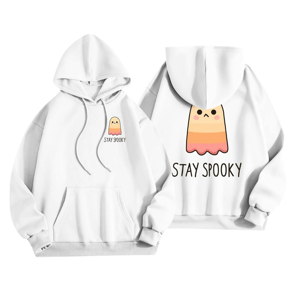 Children's Casual Fashion Halloween Print Long-Sleeved Hooded Sweatshirt