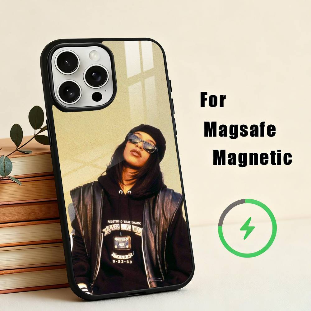 Чехол для телефона A-A-AaliyahS H-hip pop для iPhone 17, 16, 15, 14, 13, 12, 11 Plus, Pro Max Магнитный для Magsafe Беспроводная зарядка