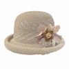 with Butterfly Knot Flower Straw Bucket Hats Dome Wedding Fascinator Hat Sunshade Cap  Traveling