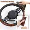 Чехол на руль автомобиля с текстурой дерева ПВХ дышащий нескользящий универсальный 38 см 15 дюймов универсальный для Toyota Corolla Rav4 Camry