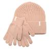Sophia Layers Cosy Knit Hat & Glove Gift Set - Nude