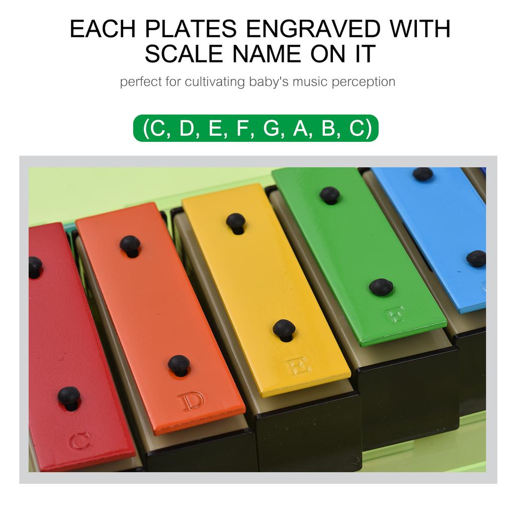 8-нотный ксилофон, красочные колокольчики, съемные металлические пластины радужного цвета, резонаторные колокольчики с