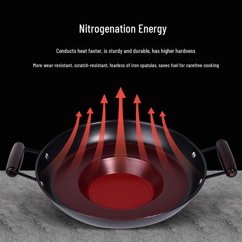 Guizhou Shabu-Grill Non-Stick Hot Pot with Flat Bottom and Concave-Convex Design for Tofu and Fried Potatoes.