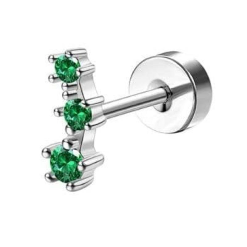 Серьги Bobisty 1 шт. для чувствительных ушей, серьги из хирургической нержавеющей стали для женщин, изящные серьги-гвоздики с плоской застежкой для хряща уха.