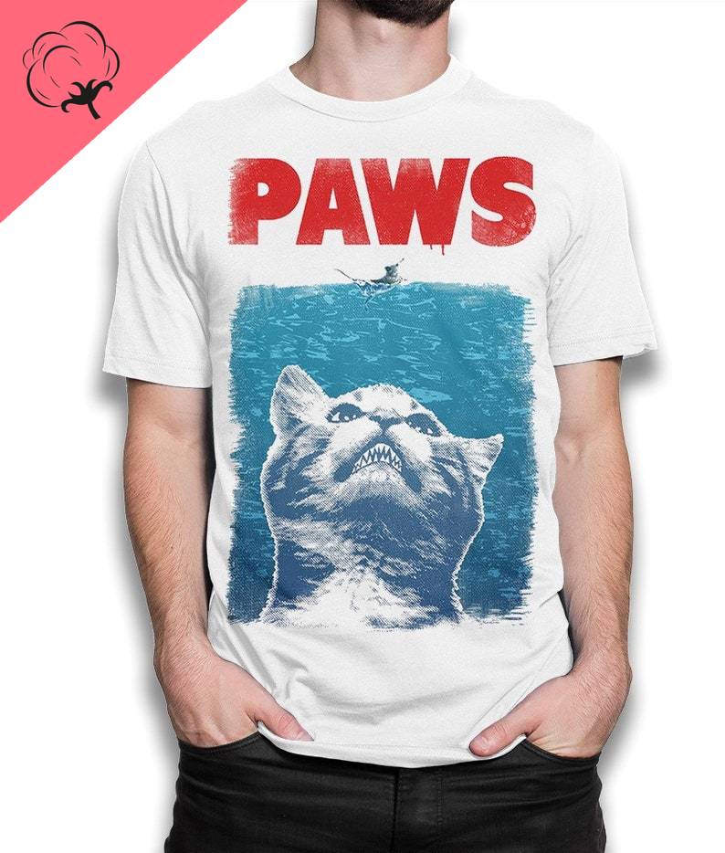 Cat Paws Jaws Funny Mens Lady Shortsleev Harajuku Casual Oneck Streetwear New Arrival Ventilate Fashion New Style Tee Tops