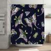 Delightful Butterfly Shower Curtain Colorful Floral Decorative Waterproof Fabric Perfect for Bathroom Renovations
