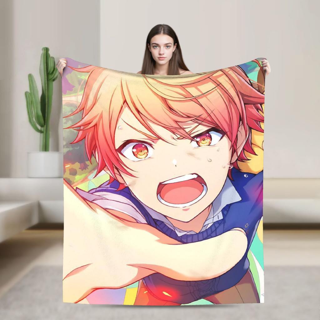 Tsukasa Tenma Blankets Super Soft Novelty Plush Bedding Throws For Boy Girl Bedroom Flannel Bedspread Bed Cover