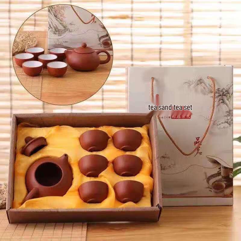 Китайский чайный сервиз из фиолетовой глины