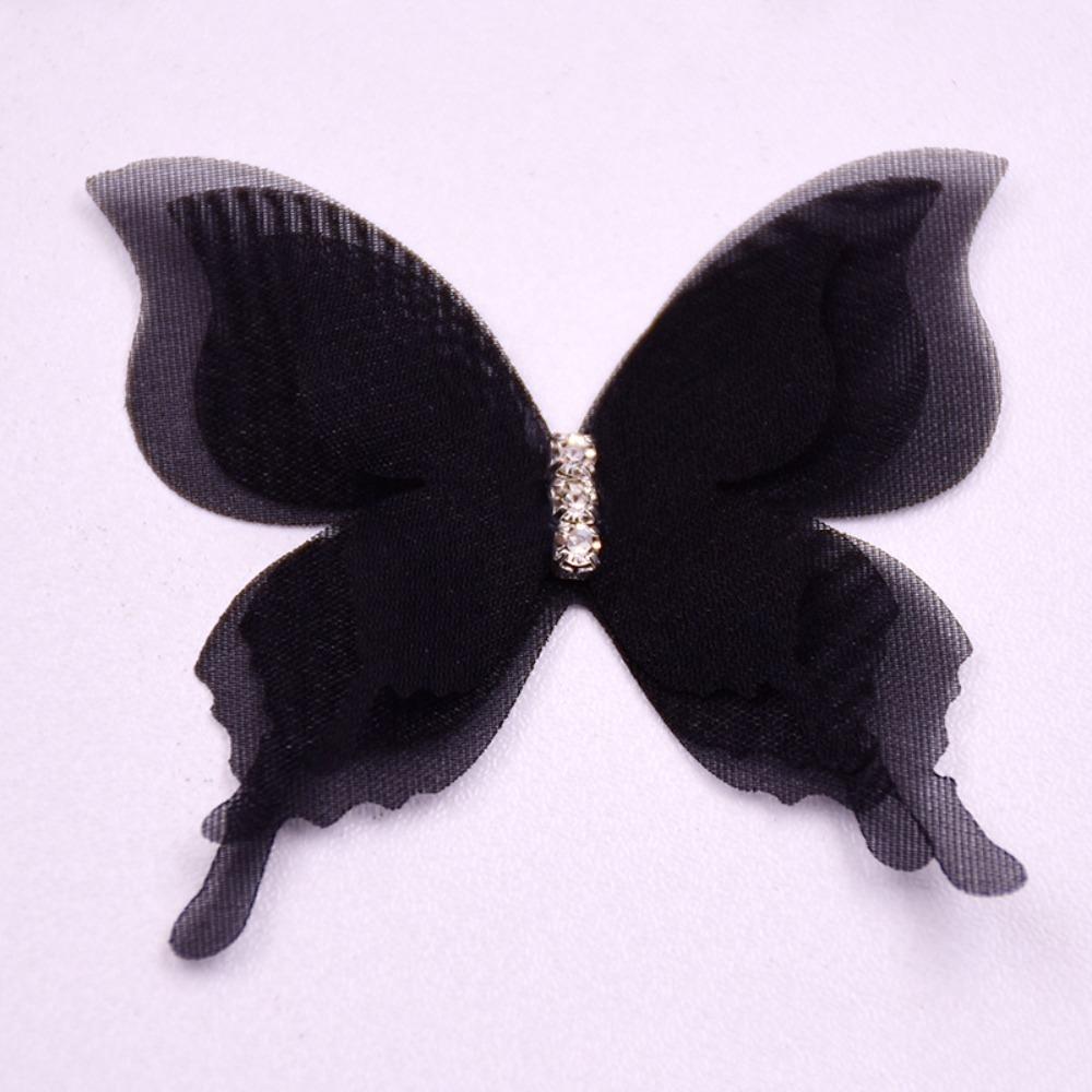 20 шт. 5 см шифоновая бабочка градиент цвета имитация сетки бабочка нашивка материалы для дизайна одежды