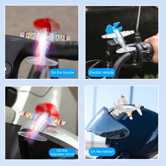 Заводной самолетик со светодиодными огнями, простая в установке ветряная машинка, украшение