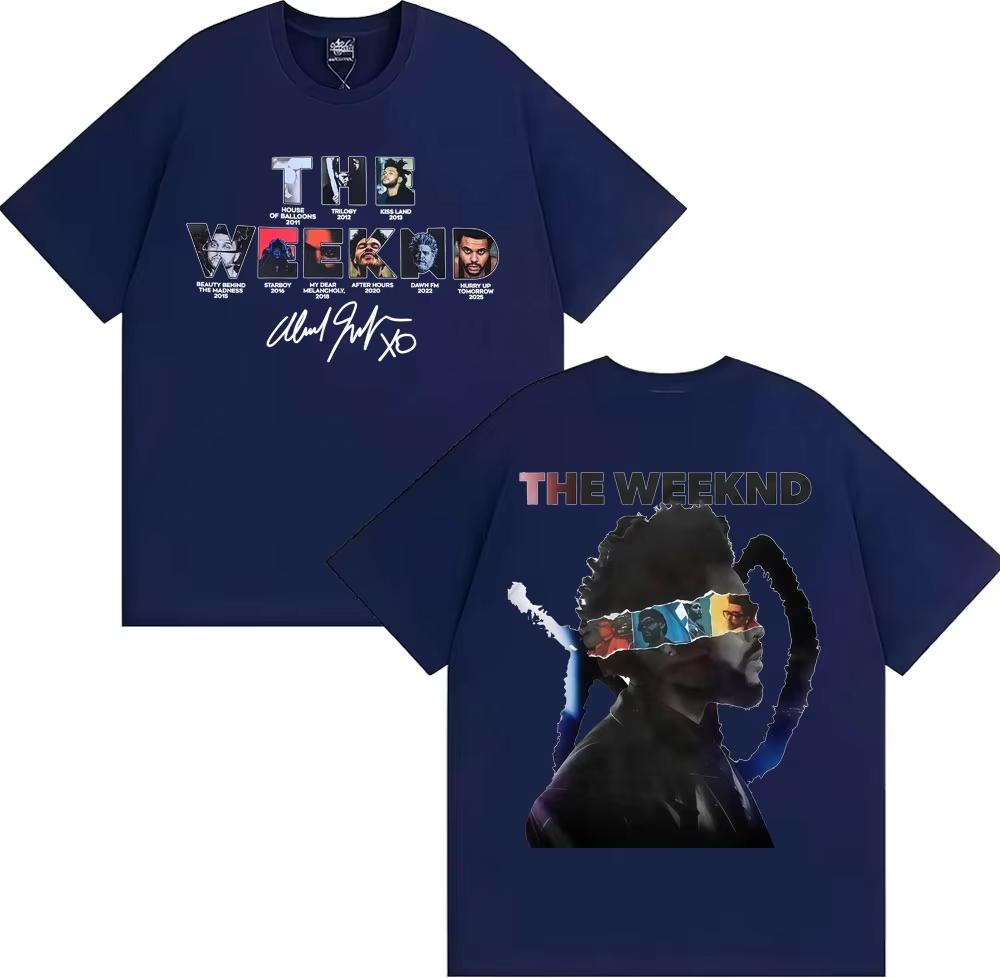 2026  The Weeknd After Hours Til Dawn Европейский Тур 2026 Футболки Мужская Одежда Мода Хип-Хоп Стиль Футболка Хлопковая Футболка