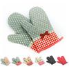 1Pc Dots Grids Print Oven Mitt Heat Resistant Protector Kitchen Holder Glove