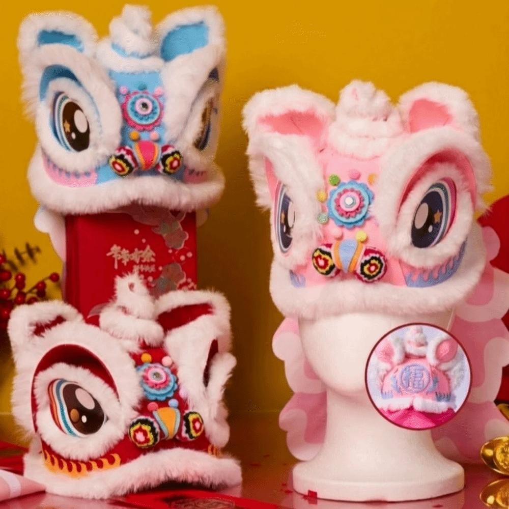 Plush Handmade Headwear Non Woven Headwear Props Gift Lion Dance Hat  Children's Crafts