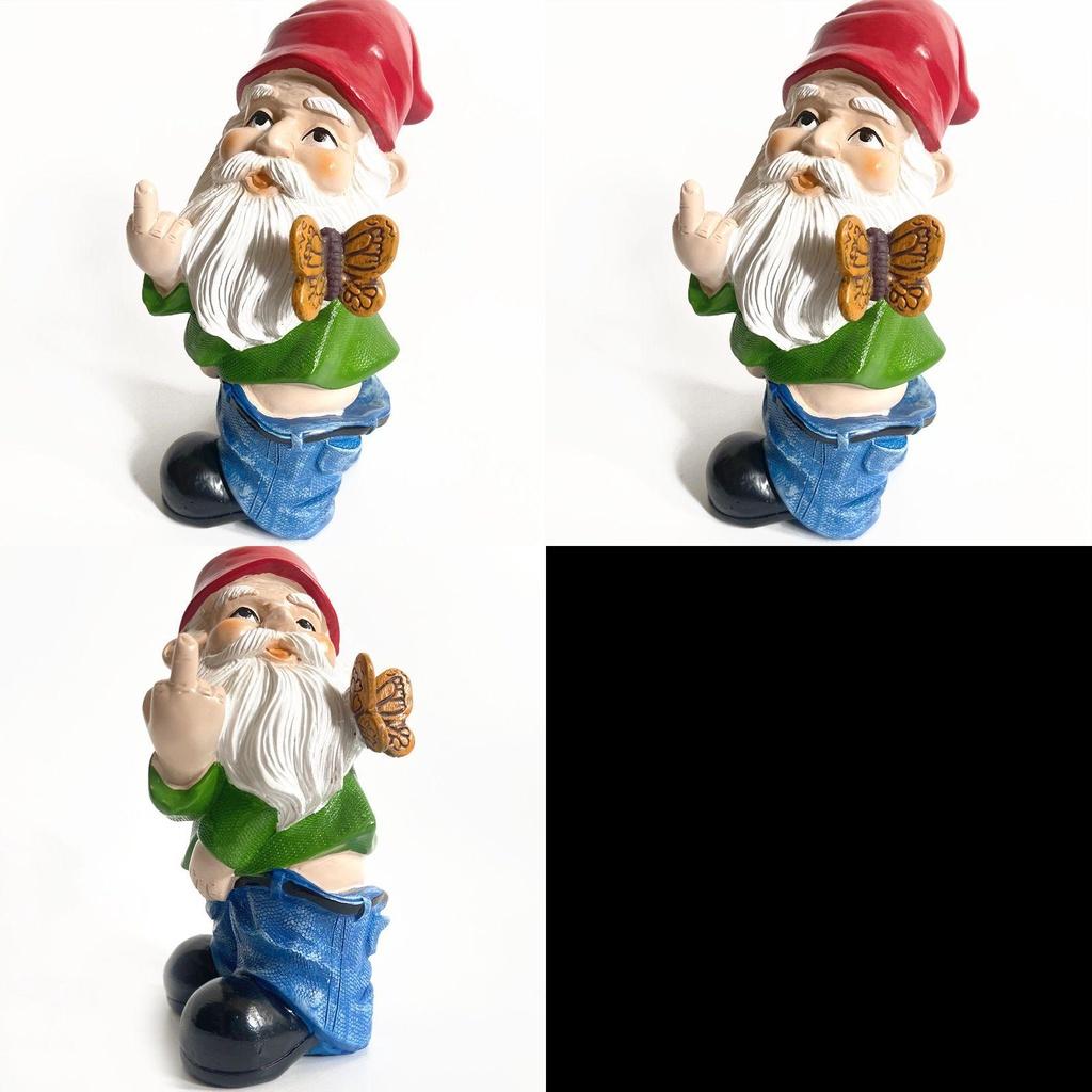 Lovely Garden Gnome Statue With Pants Down Fun And Quirky Addition To Your Outdoor Space