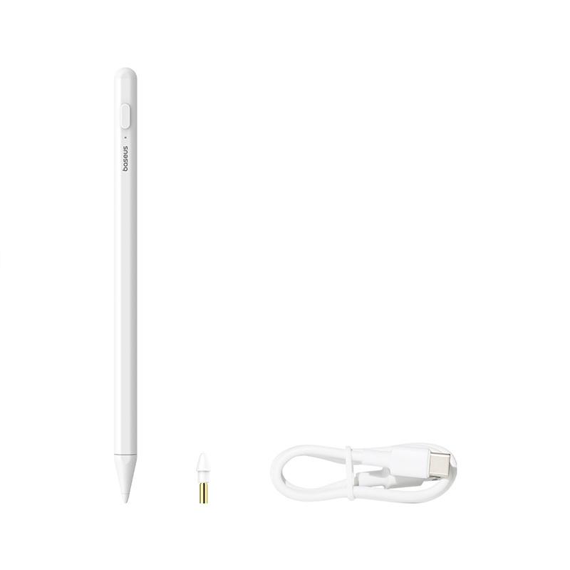 Active Stylus for iPad / iPad Pro / iPad Air / Mini USB-C OS-Baseus Smooth Writing 2 Series Stylus Lite with LEDs - moon white
