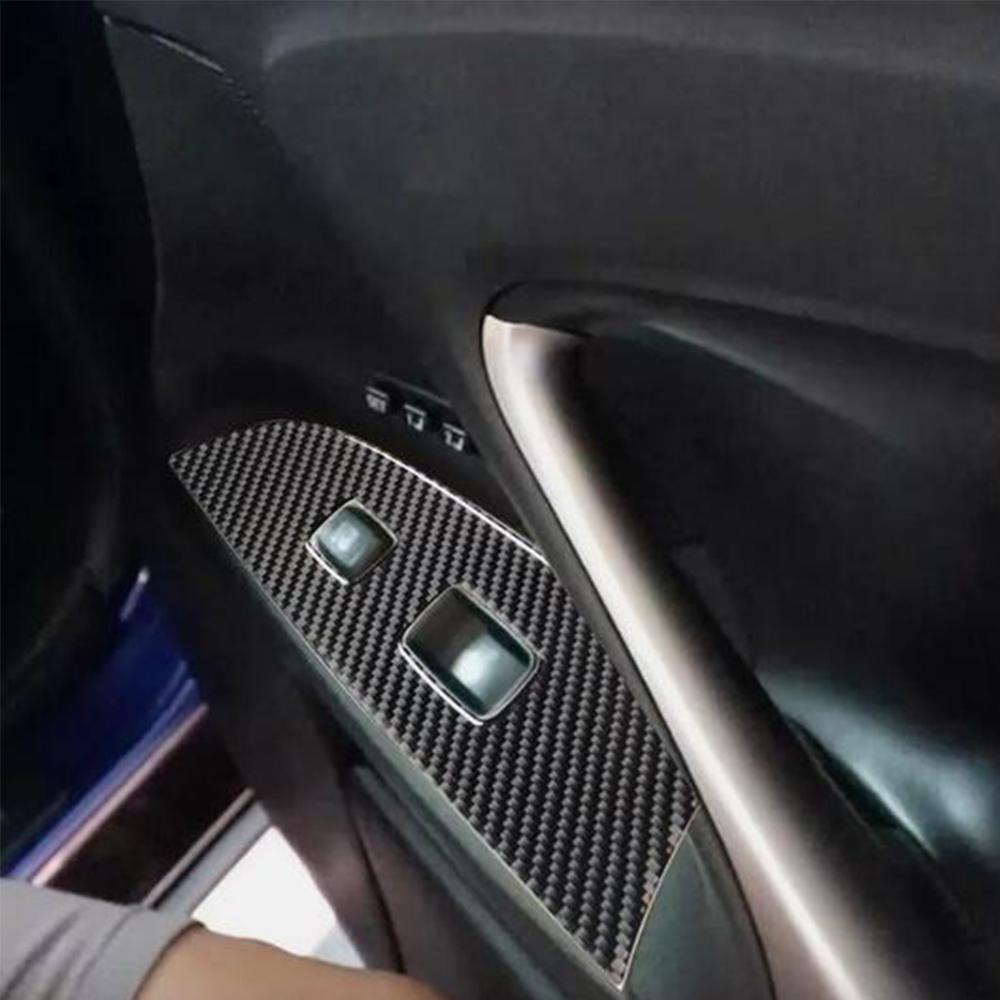 Накладка панели переключателя окна из углеродного волокна на левой стороне водителя для Lexus