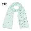 Polka Dot Print Wrap Glitter Sparkly Foil Snowflake Scarf for Women, Christmas Fashionable Holiday Gift Theme Shawl Wrap, Fall Winter Lightweight Soft