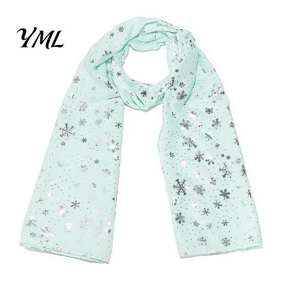 Polka Dot Print Wrap Glitter Sparkly Foil Snowflake Scarf for Women, Christmas Fashionable Holiday Gift Theme Shawl Wrap, Fall Winter Lightweight Soft