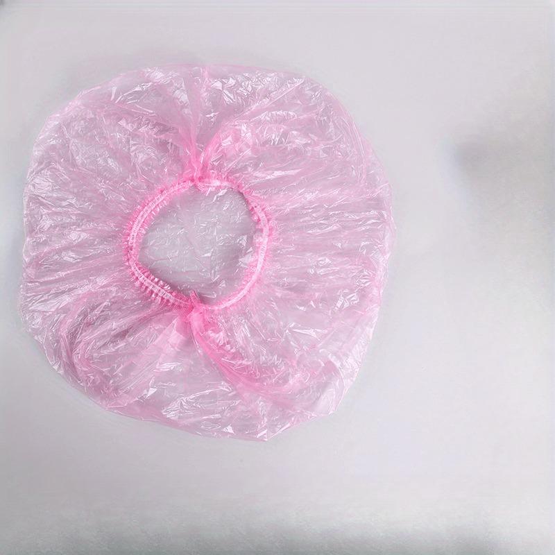 100 Large-sized Disposable PE Shower Cap for Women with Larger Thick Waterproof Bath Cap Anti-fume Butt Cover