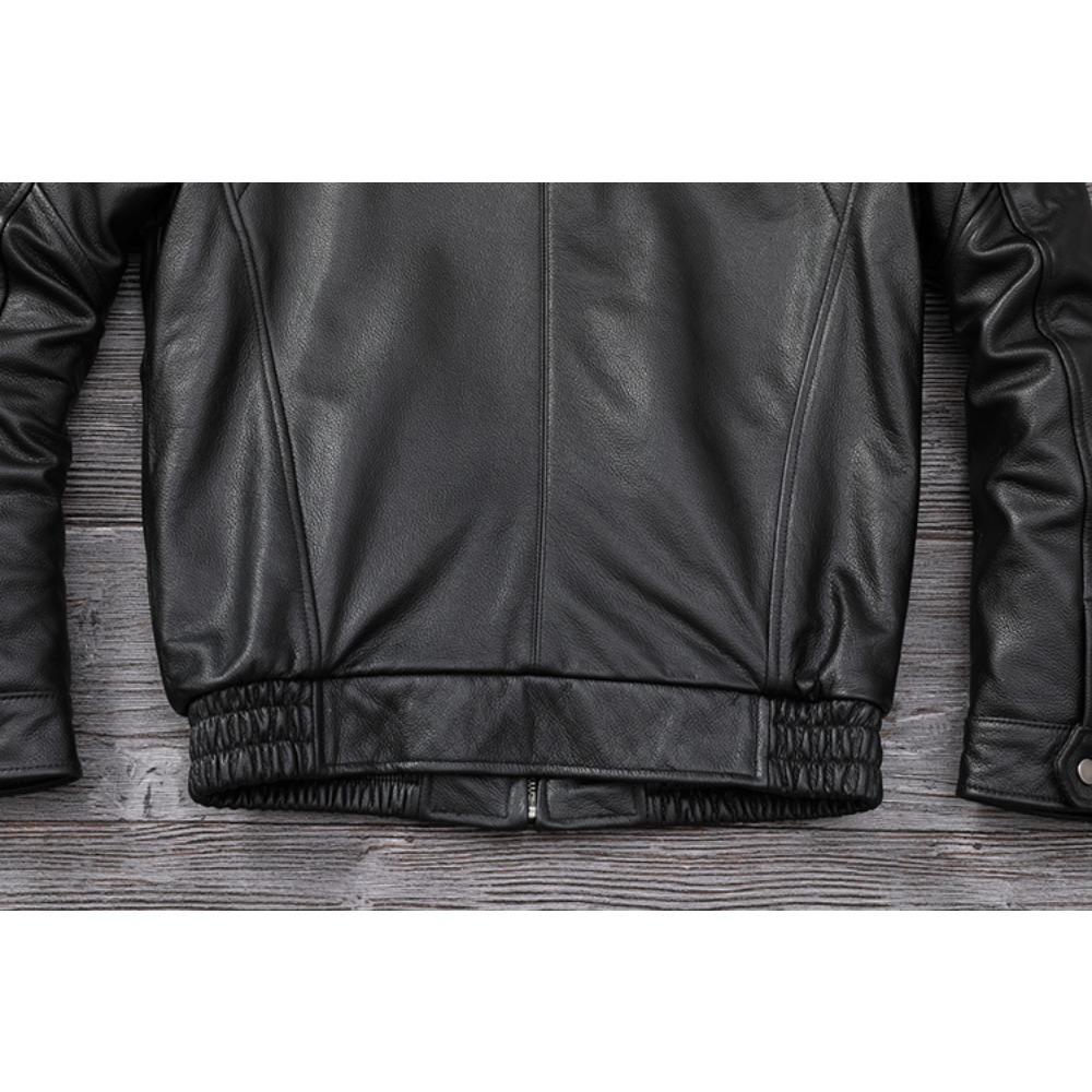 Китайский размер Мужская кожаная куртка из натуральной коровьей кожи с воротником из натурального меха Летные куртки Мужские пальто из коровьей кожи Зимняя одежда ВВС