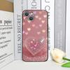 Стильный розовый кристальный чехол для телефона в форме сердца для iPhone 17 16 12 11 14 Plus 13 14 15 Pro Max 12 13 Mini X XS MAX XR Мягкие чехлы