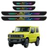 Защитная накладка на порог Jimny Подходит ко всем моделям Внутренняя отделка Самая новая Зеркальная блестящая внутренняя отделка Сильная защита от пятен воды и царапин Легкая установка Набор из 4 наклеек, Модели, Детали,