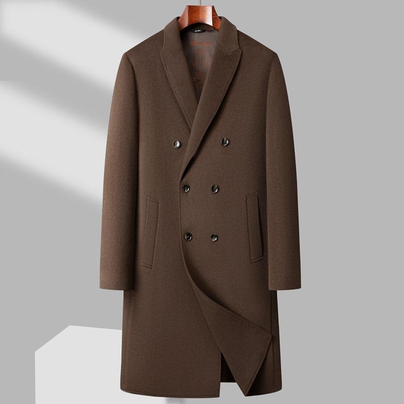 1 Wool Double-sided Woolen Coat Men's Autumn and Winter New Double-breasted Down Take-off Liner Woolen Coat Coat