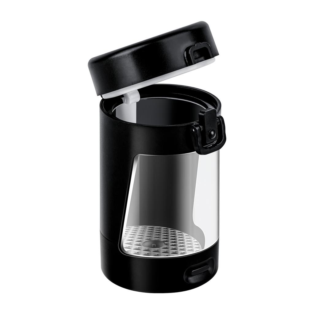 LED Lights Storage Container USB Rechargeable 50ml  Stash Jar Moisture-proof Sealed Can with Magnifying Lid Fathers Day Gift