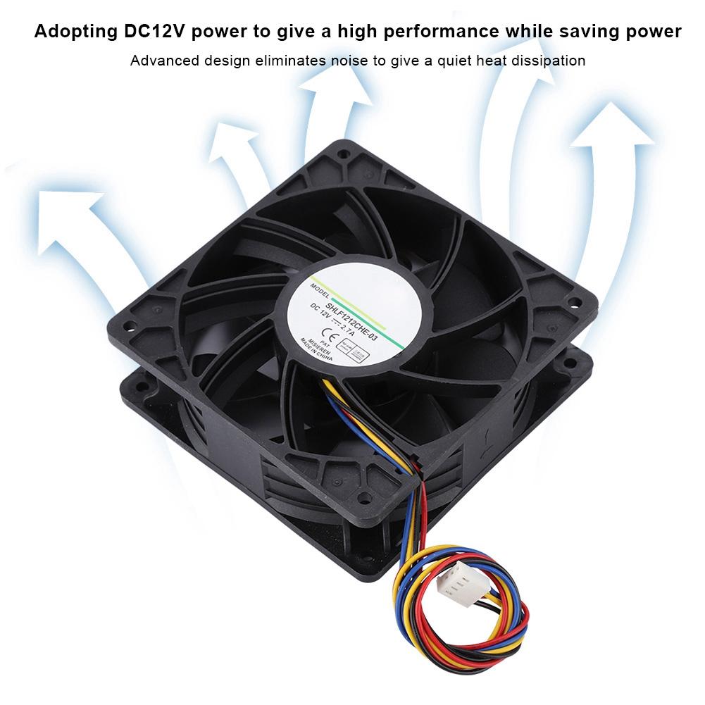 SHLF1212CHE03 DC12V 2.7A 12CM S9 S7 Быстрое рассеивание тепла Охлаждающий вентилятор Кулер
