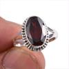 Natural Garnet Gemstone 925 Solid Sterling Silver Jewelry Ring Size 5.5 O6n07