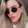 Trendy Retro Oval Sunglasses For Women Men Unisex  Vintage Fashion Design Round Glasses Eyeglasses Eyewear Uv400