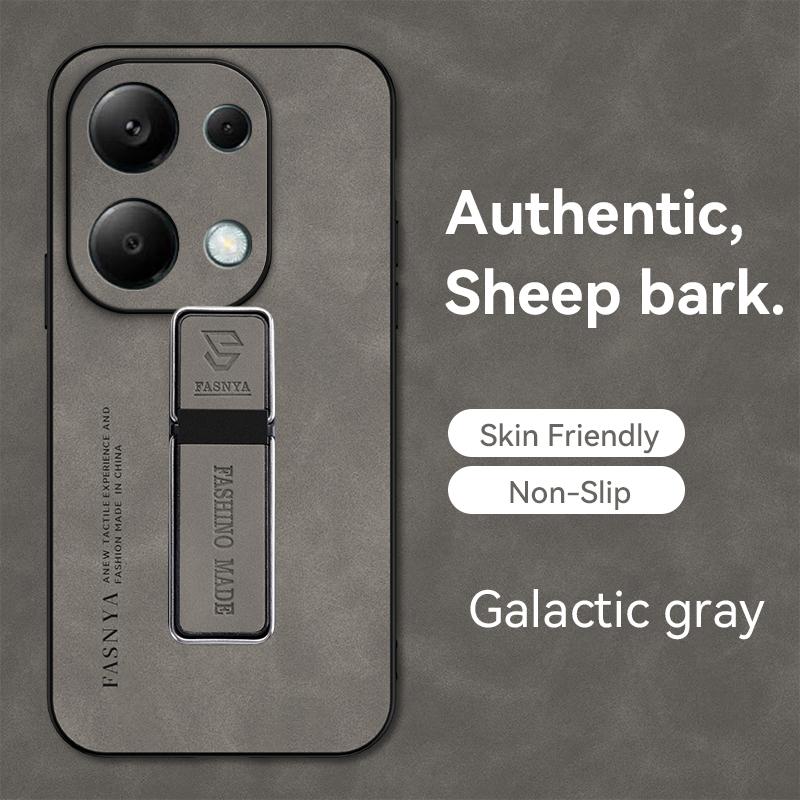 Чехол из искусственной кожи из овчины для Xiaomi Redmi Note 13 12 Pro 12 11 12S 11S 10 9 Redmi Turbo3 A3 13C 12C 10C K40 K50 K60 K70, чехол с кронштейном для телефона