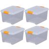 IRIS OHYAMA Storage Box Clear 32 X 41 X 24 Cm Set of 4 TB-43