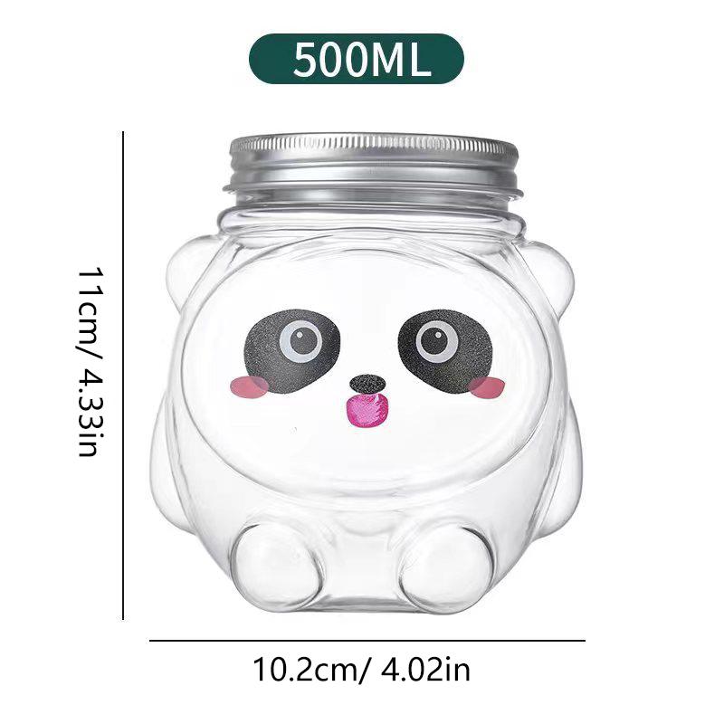 Бутылка для воды Kawaii Bear Milk объемом 500 мл, чай, кофе, сок, портативная чашка для воды, прозрачная одноразовая бутылка для сока