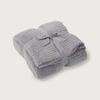 Однотонный жаккардовый вязаный плед - Ультрамягкий плюшевый/полубархатный чехол на диван для уютного домашнего декора