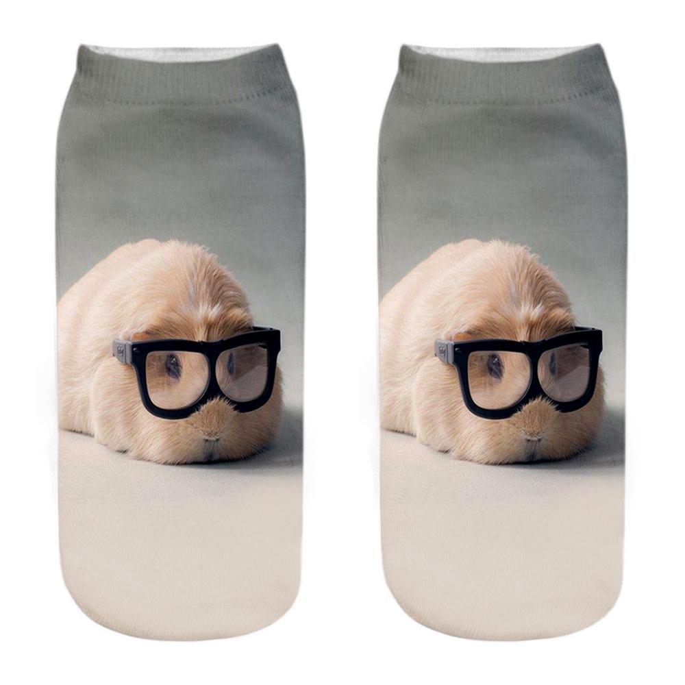 Новая Мода 3D Принт Мышь Тоторо Носки Смешные Каваи Женские Милые Животные Фитнес Хомяк Соккен Дропшиппинг