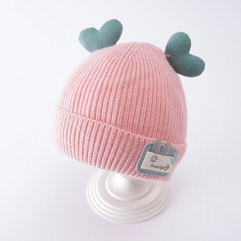 Children's Knitted Wool Hat Cartoon Cute Winter Boys and Girls Winter Baby Hat Warm Ear Protection