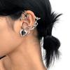 Винтажные панк-серьги в стиле ретро с драконом, серьги-каффы с розами, готические серьги-клипсы для женщин и мужчин, вечеринка