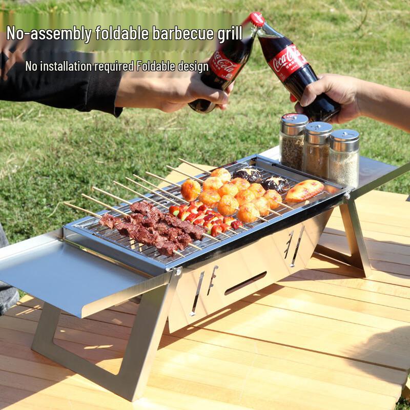 OEING Stainless Steel Charcoal BBQ Grill