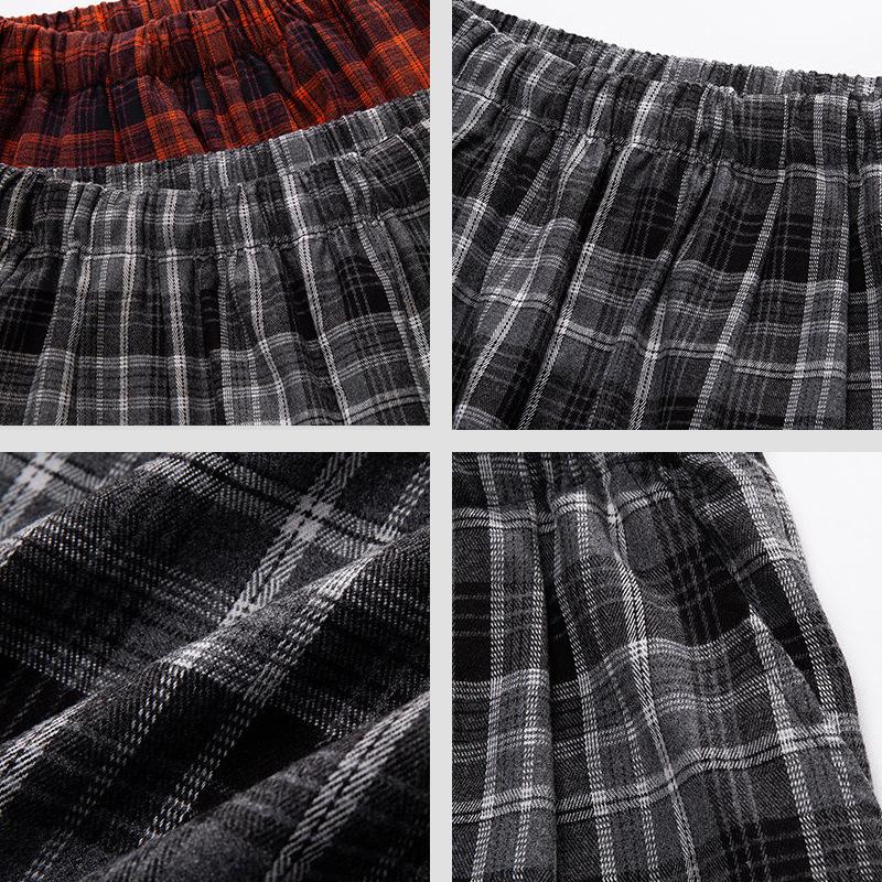 Весенне-осенний стиль, модные клетчатые повседневные брюки, повседневные универсальные широкие прямые брюки, свободные повседневные спортивные брюки для мужчин