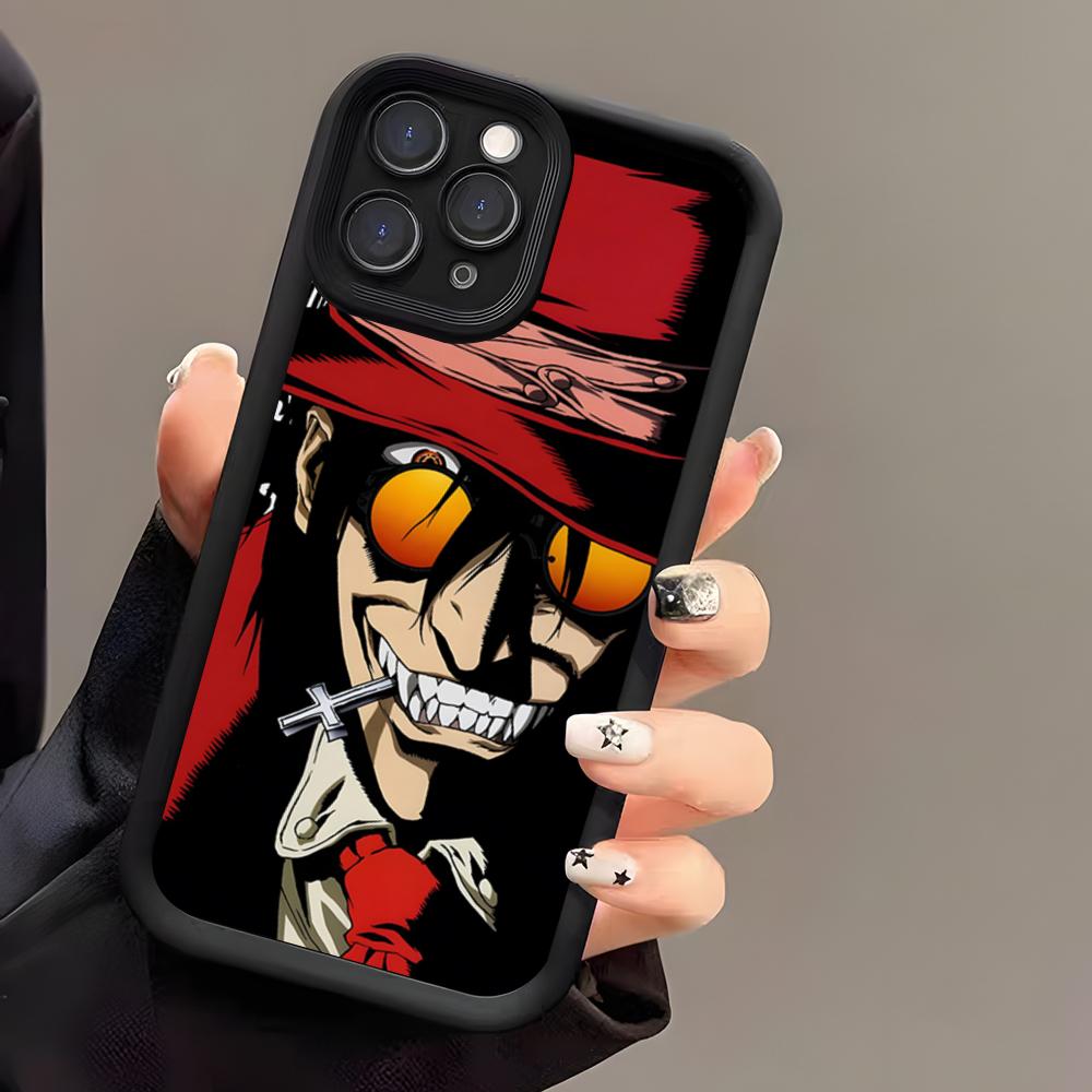 Чехол для телефона Hellsing для iPhone 17 Air 16 E 15 14 Plus 13 12 11 Pro Max Черный Небесный Глаз Ступенчатый Защитный Чехол
