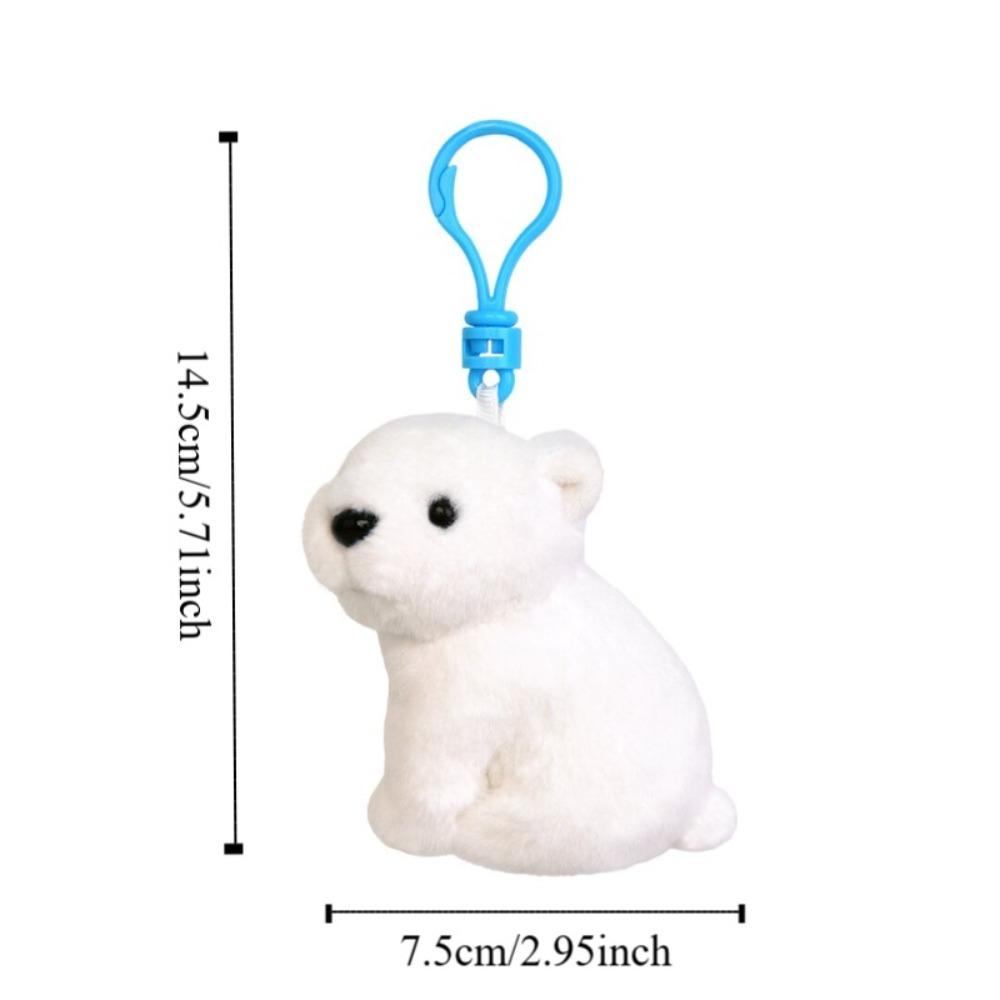 Sea Otter Aquarium Plushies Pendant Orca Penguin Killer Whale Plush Keyring Shark Dolphin Polar Bear Keychain Car Key Pendant
