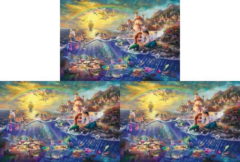 Mermaid Art Oil Painting Print On Canvas Modern Home Decor The Little Mermaid Framed Without