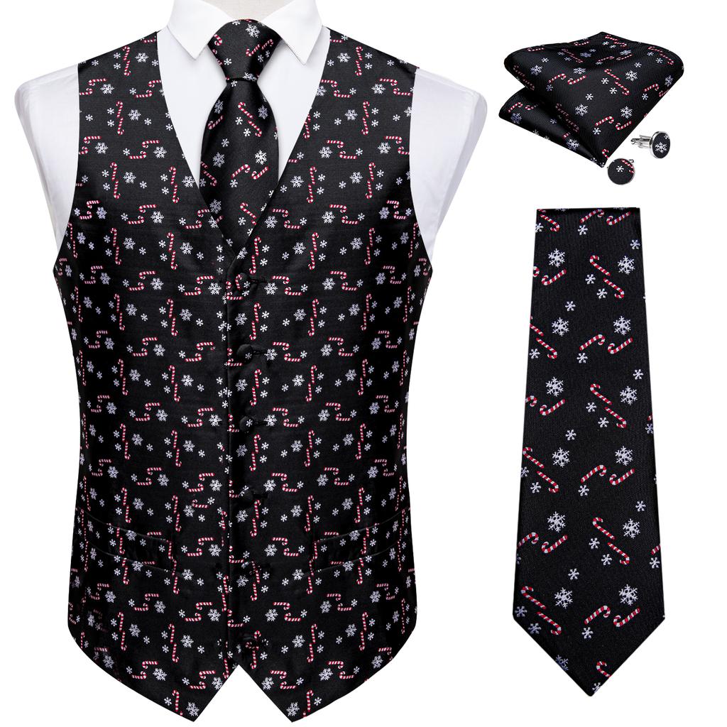 Mens Silk Slim Waistcoat Dark Purple Paisley Wedding Suit Vest Tie Cufflinks Set