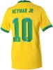 Neymar Soccer Uniform Brazil National Team Home Top and Bottom Set Uniform Number 10 Replica Soccer Uniform for Children Junior Tokix Original Set