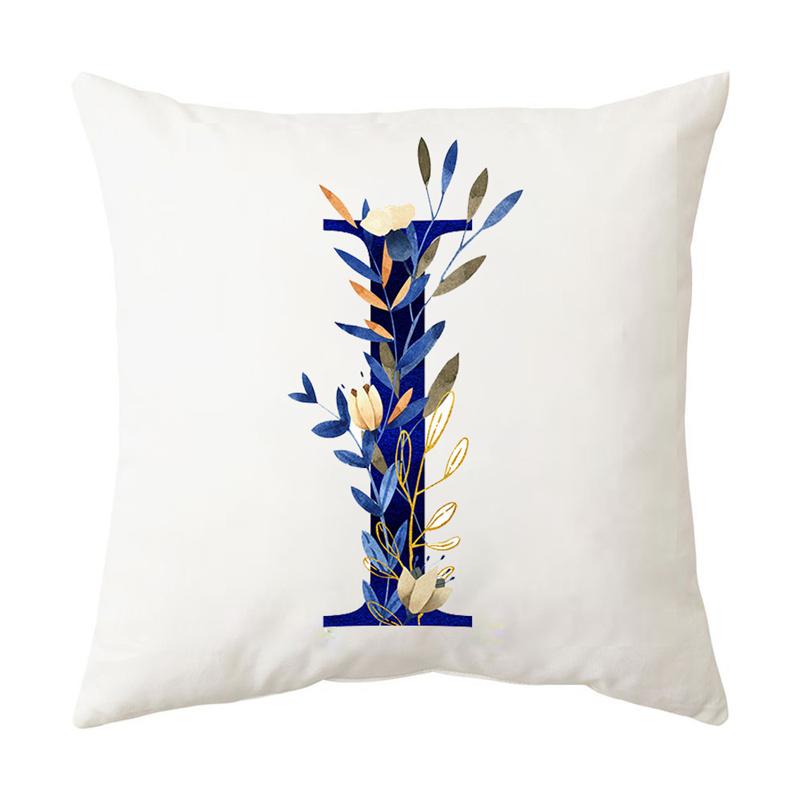 Синяя наволочка с буквенным принтом для дома, гостиной, дивана, автомобиля, спальни, декоративная наволочка, наволочка